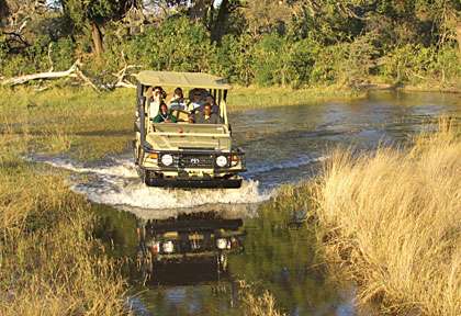 safari 4x4 dans l'Okavango