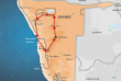 Namibie - Carte Circuit L’aventure namibienne en 4x4 camper