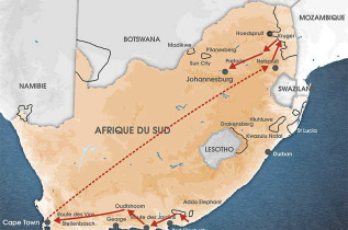 Carte Civilisations d'Afrique du Sud 