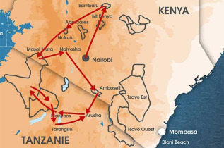 Kenya - carte safari Kanga Tembo