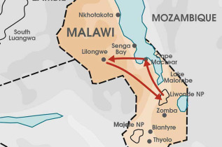 Carte - Malawi Express en version confort 