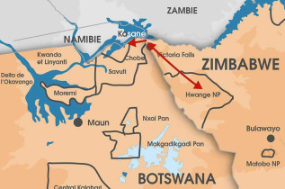 Zimbabwe - Carte safari de Hwange à Chobe en version charme