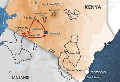 Kenya - Carte eco-safari - Loita Hills
