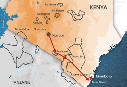 Kenya - Carte safari Ndogo
