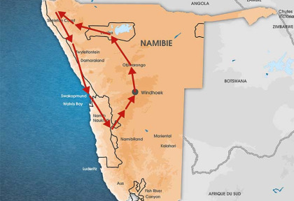 Namibie - Carte safari Sous les étoiles