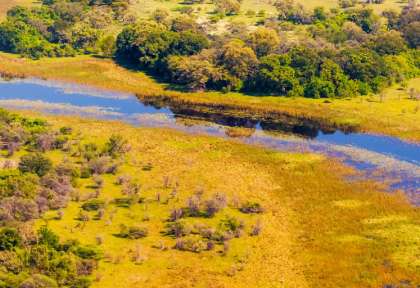Delta de l’Okavango vu du ciel © Shutterstock - Mark52