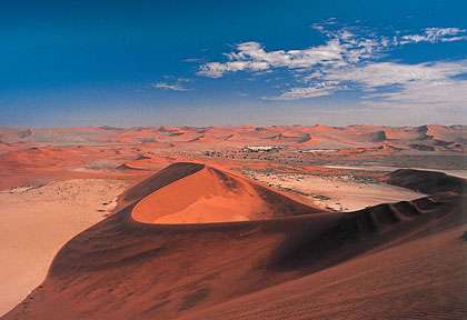 dunes du Namib vues du ciel