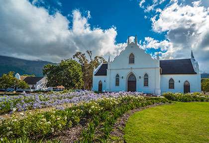 Franschhoek, Eglise dans les vignobles