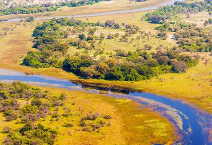 Le Delta de l’Okavango vu du Ciel