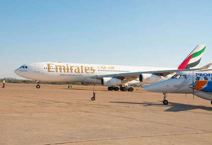 Emirates et Proflight à Lusaka