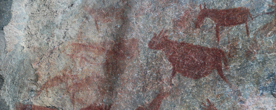 Peinture rupestre à Tsodilo Hills