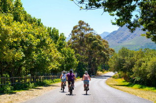 Afrique du Sud - Franschhoek - Visite de vignobles à vélo ©bikesnwines