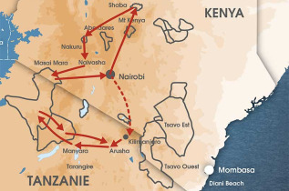 Kenya - carte safari Kazkazini Duma