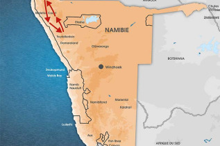 Namibie - Carte extension Marche avec les himbas