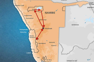 Namibie - Carte safari bivouac - Taste of Namibia