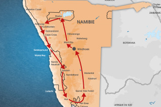 La Namibie en camping - Carte