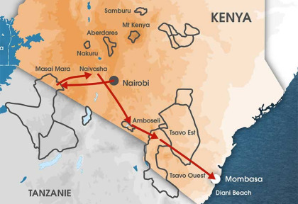 Kenya - Carte safari Incontournables du Kenya