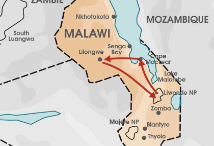 Carte - Malawi Express en version charme