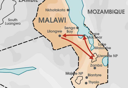 Carte - Malawi Express