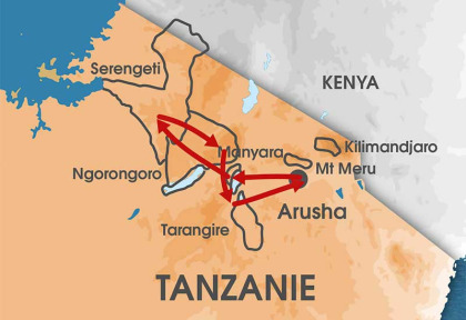 Tanzanie - carte safari Swala Tembo