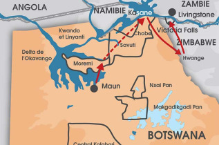Carte Botswana - Safari Escape